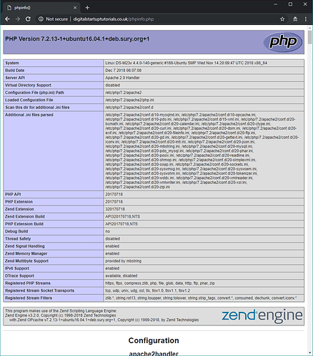 phpinfo