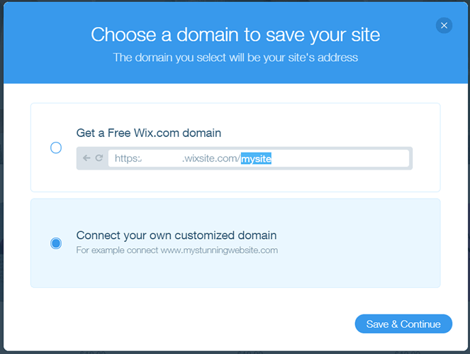 Choose Domain